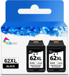 Ubinki 62XL Black Ink Cartridges Replacement for HP Ink 62 XL HP62 HP62XL Ink Cartridge for Envy 5540 5640 5660 7640 7644 7645 OfficeJet 200 250 5740 5745 8040 Printer(2-Pack)