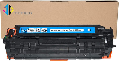 JC Toner Compatible Toner Cartridge Replacement for HP 304A CC531A for use with Color CP2025 CP2025dn CM2320fxi MFP; Canon imageCLASS MF726Cdw LBP766(Cyan,1-Pack)