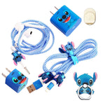 ZOEAST(TM) DIY Animal Cartoon Cable Protector Stitch 18W 20W USB Charger Saver Charging Data Earphone Line Bite Organizor Compatible with All iPhone 11 12 13 14 Pro Max etc USB Wire (Stitch Basic)