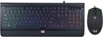 Adesso Backlit Gaming Keyboard and Mouse Combo, USB, Black