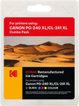 KODAK Ink Cartridges Cannon 240XL Black and 241XL Tricolor