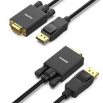 BENFEI DisplayPort to VGA 6 Feet Cable 2 Pack, Display Port Male to VGA Male Gold-Plated Cord 6 feet Compatible for Lenovo, Dell, HP, ASUS and Other Brand