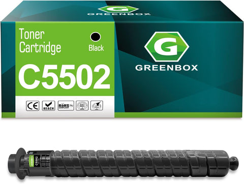 GREENBOX Compatible MP C5502 High Yield Toner Cartridge Replacement for Ricoh 841751 841679 Aficio Savin Lanier MP C4502 MP C5502 Printer (31,000 Pages, Black)