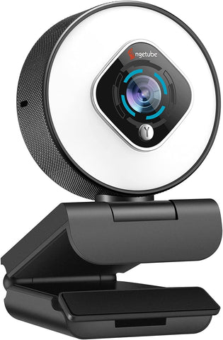 Angetube Streaming Webcam with Light - HD 1080P Autofocus Computer Camera with Microphone USB Camera with Digital Zoom for Xbox|PC|Desktop|Laptop|Gaming|Video Calling