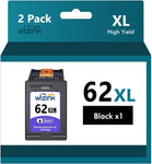 62XL Black Ink cartridges for 62 Black Ink Replacement for hp Ink 62xl 62 XL to use with Envy 5540 5640 5660 7640 Series OfficeJet 5740 8040 Series OfficeJet Mobile 200 250 Series