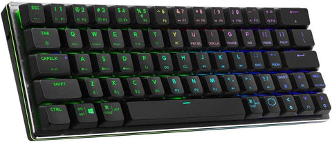 Cooler Master SK622 60% Wireless Bluetooth Space Gray Mechanical Low Profile Gaming Keyboard, Tactile Brown Switches, Customizable RGB, Ergonomic Design, Mac/Windows, QWERTY (SK-622-GKTM1-US)