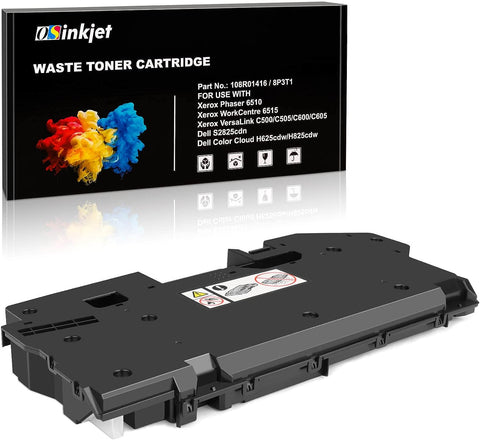 Osinkjet Dell H625cdw S2825cdn H825cdw Waste Toner Box Compatible for 6515 C500 6510 C505 8P3T1/108R01416 C600 C605 Xerox Phaser Workcentre Versalink Printer