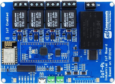 IoTPi 4 Channel Boards,RP2040 Micro-Controller, ESP8266 Wi-Fi Module, 4/6 relays (4 Channel)