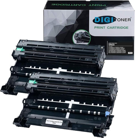 DIGITONER Compatible DR820 Toner Drum Unit – DR-820 High Yield Compatible Drum Unit Replacement for Brother Laser Printer TN880 TN850 TN820 [2 Pack]