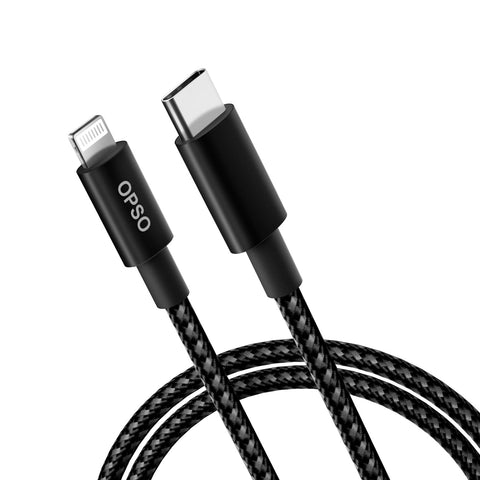 OPSO USB C to Lightning Cable Nylon Braided 6ft/1.8m MFi Certified, 27W Max PD Fast Charging Cable, Type C to Lightning Charger Compatible for iPhone 13 12 11 Pro Max X XS XR XS Max 8 Plus and More