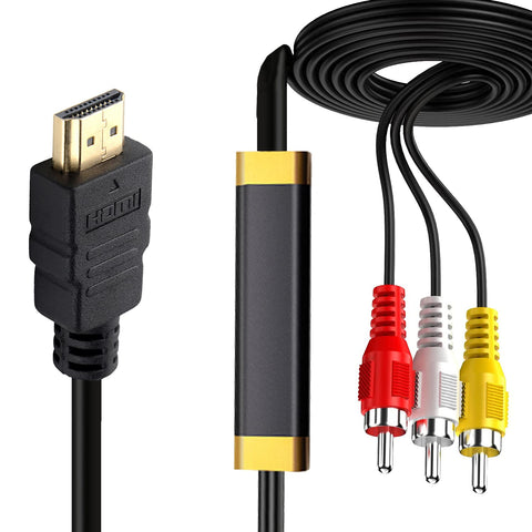 HDMI to RCA Cable 25FT with IC, HDMI Male to 3-RCA AV Cable Video Audio Component Converter Adapter 1080P Cable for TV HDTV DVD