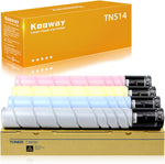 kooway Compatible TN514 TN-514 Toner Cartridge Replacement for Konica Minolta Bizhub C458, C558 and C658 Series. (TN514 High Yield 4 Pack)