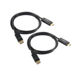 Anbear Display Port to HDMI Cable, Gold Plated Displayport to HDMI Cable 6 Feet(Male to Male) for DisplayPort Enabled Desktops and Laptops to Connect to HDMI Displays (2 Pack)