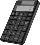 FOSA Compact USB keypad with Display Calculator Function, 29 Keys Portable Wireless Number Pad Mini Solar Power Smart Keypad & Office Calculators with LCD Display for Laptop PC Desktop