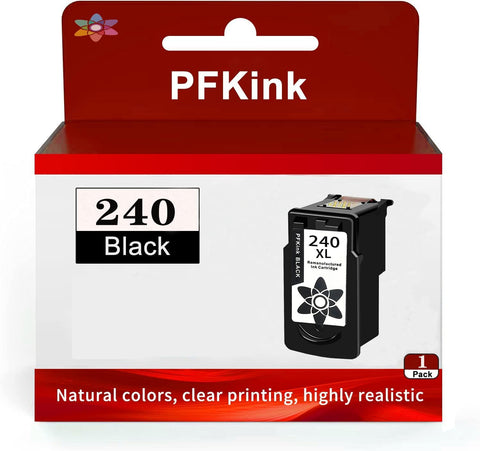 PG-240 XL Ink Cartridges Replacement for Canon 240XL Combo Pack, Fit for Canon PIXMA MG3620 MG3600 TS5120 MG3520 MG2120 MX452 MX512 MX532 MX472 Printer (1 Black)