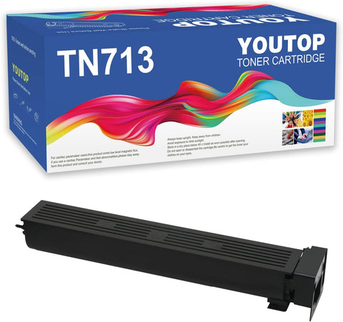 YOUTOP 1PK TN713 TN-713 Black Toner Cartridge Compatible for Konica Minolta bizhub C659 C759 (A9K8130)