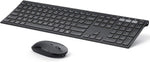 Bluetooth Keyboard Mouse, Multi-Device Wireless Keyboard and Mouse Combo, Ultra Slim, Rechargeable, Dual-Mode(Bluetooth 4.0 + USB), Windows/Mac OS/Android (Black)