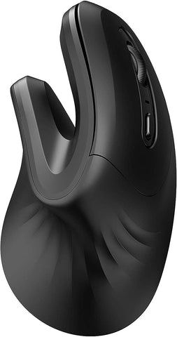 MOJO Perfect Grip Dual Mode Silent Vertical Mouse - Bluetooth/Wireless Optical Ergonomic Mouse w/Adjustable Sensitivity and Quiet Buttons