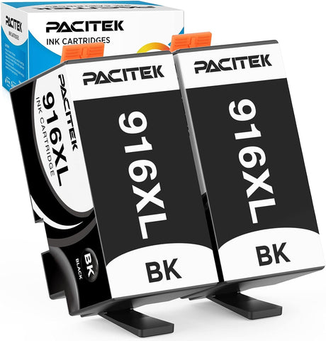 PACITEK 916XL Black Ink Cartridge Compatible with HP 916 Work with HP OfficeJet Pro 8025e Printer, HP OfficeJet 8010 8015 8020e, 8025e, 8028e, 8035e Printer