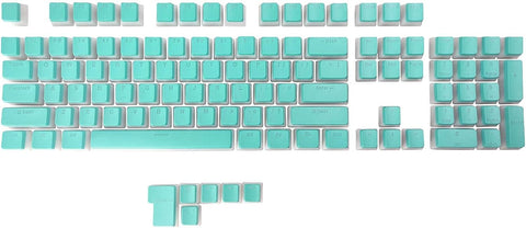 ROZELLA HOME Pudding Keycaps PBT Double- Shot OEM Profile ANSI Layout Compatible 60 61 87 TKL 104 108 Percent Mechanical Gaming Keyboard (Cyan)