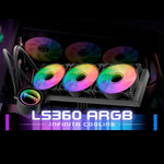 Raidmax Infinita LS360 AIO Water Cooling System, 360mm Gaming PC CPU Water Cooler with 3 ARGB/RGB PWM Light Fans, Compatible with Intel i5, i7, i9 and AMD ryzen CPU Socket (Black)