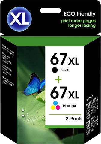 67XL Black High-Yield Ink Cartridge | Works with HP DeskJet 2755 2725 2723 2722 1255 Plus 4152 4155 Envy Pro 6458 6455 6052 Series | Eligible for Instant Ink | 3YM57AN