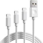 iPhone 14 Charger Cord-Marchpower 3Pack 3ft 6ft 10ft MFi Certified Lightning Cable USB-A Fast Charging Cable Compatible with iPhone 13 12 11 Mini Pro Max SE X XS XR 8 7 6 Plus iPod iPad AirPods, White