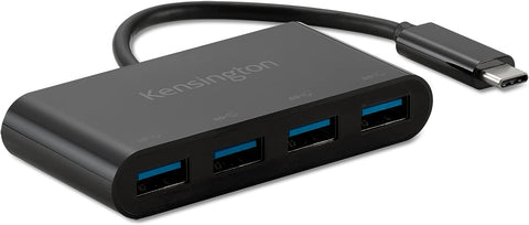 Kensington CH1200 USB-C 10Gbps 4-Port Hub, USB Type C to USB Adapter with 4 USB 3.0, Compatible with Thunderbolt 4, Thunderbolt 3, USB4 and USB-C Devices (K33616WW)