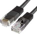 Cmple Cat5e Network Ethernet Cable - Computer LAN Cable 1Gbps - 350 MHz, Gold Plated RJ45 Connectors - 50 Feet Black