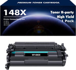 148X Toner Cartridge Black High Yield 1 Pack Compatible Replacement for HP 148X 148A W1480X W1480A for HP Pro 4001dw 4001dn 4001n MFP 4101fdw 4101fdn Printer Ink