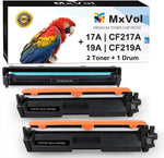 MxVol Compatible Toner Cartridge and Drum Unit Replacement for HP 17A CF217A Toner & 19A CF219A Drum for HP Pro M102w M130fw M130nw M130fn M102 M130 Printer (2 Toner+1 Drum,3-Pack)