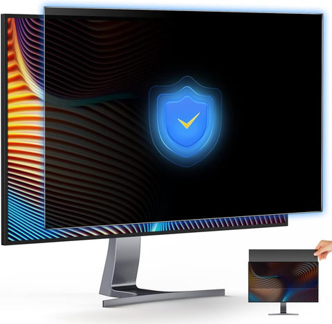 JEAPKA 27 Inch Monitor Privacy Screen for 16:9-1 Pack Privacy Screen for Computer Monitor - Computer Privacy Screen Shield for Data Confidentiality Anti-Glare Anti Blue Light Privacy Protector