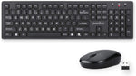 Perixx PERIDUO-717 Wireless Standard Keyboard and Mouse Combo-Set with Big Print Letter, Black, US English Layout