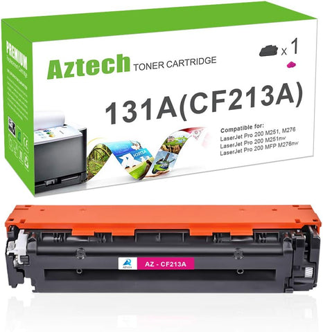 Aztech Compatible Toner Cartridge Replacement for HP 131X 131A CF213A for Pro 200 Color M251nw M251n MFP M276nw M276n Printer Ink (Magenta, 1-Pack)