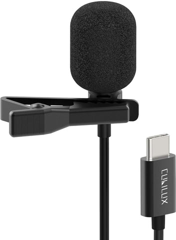 Cubilux USB C Microphone, Type C Lavalier MIC, External Lapel Clip MIC for iPad 10 iPad Pro/Air 5 4/Mini 6, Samsung S23/S22/S21/S20 Z Fold/Flip 4/3/2 Tab S8/S7/S6 Note 20/10, Pixel 7/6 Pro 6a 5, 5 FT