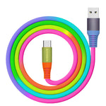 KINDRM USB C Charger, 6ft Colorful Gradual USB A to Type C Cable Nylon Braided Fast Charging Cord for Samsung Galaxy S22 S21 S20 S10 Plus Note 20 10 9 8, A20 A50 A51 A53 A71, LG, More Android Charger