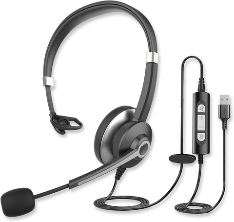 Innovera ivr70001 monaural Over The Head Headset, Black/Silver