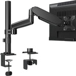 MOUNT PRO Single Monitor Mount Stand, Gas Spring Arm Height Adjustable Monitor Desk Mount, VESA Bracket for 17 to 32 Inch Computer Screen- Holds up to 17.6lbs with Clamp, Grommet Mounting Base