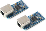 JESSINIE 2Pcs CH9121 Serial to Ethernet Network Module 4 Mode RJ45 CH9121 Serial to Ethernet Adapter Single Chip Microcomputer Networking Module 300bps ~ 921600bps Serial Baud Rate STM32 UART