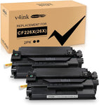 v4ink 2-Pack Compatible 26X Toner Cartridge Replacement for HP 26X CF226X Toner Cartridge High Yield Black Ink for HP Pro M402n M402dn M402dne M402dw MFP M426fdw M426fdn M426dw M402 M426 New Version