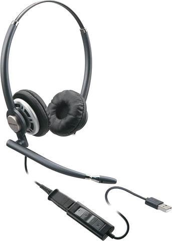 ITSPWR Bundle Plantronics®(Poly) Encore Pro 720 Noise Cancelling USB Headset,Comes with USB-A Audio Processor