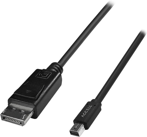 Accell mDP to DP 1.4 - VESA-Certified Mini DisplayPort to DisplayPort 1.4 Cable - 7 Feet, Hbr3, 8K @60Hz, 4K UHD @240Hz