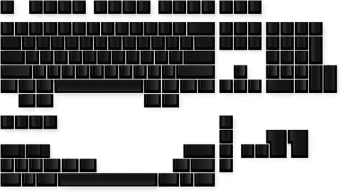 Ranked Blank Premium Keycap Set | 1.4 mm Thick PBT | Cherry Profile for Mechanical Keyboard (Black, 139 Keys)