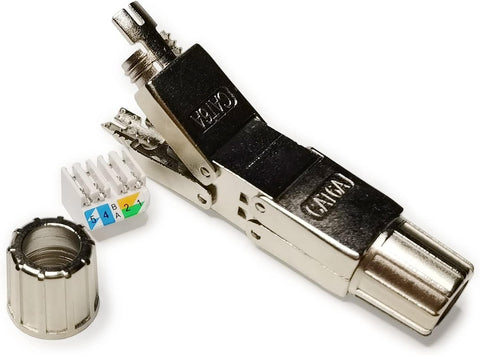 Ethernet Junction Box,Butt Splice Connector of CAT6A/CAT6E/CAT6/CAT5E/CAT5 Network Cable,Tool Free Shielded Punch Down Type Terminal of FTP/STP/UTP Internet Cord,No Crimp EZ DIY Coupler Adapter[1pack]