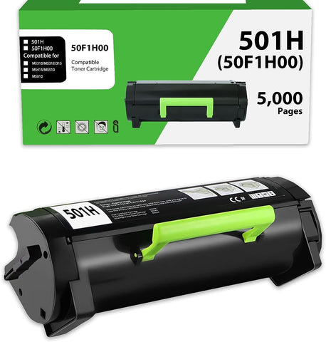 WEYNUONY 50F1H00 501H Toner Cartridge Compatible Replacement for Lexmark 501H 501X 50F1X00 50F1000 for MS310dn MS410dn MS510dn MS610dn MS312dn MS315dn MS415dn(5,000 Pages 1 Pack Black)