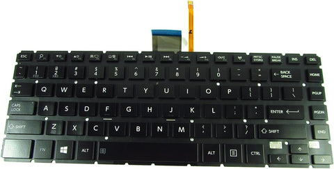 Abakoo New Keyboard Compatible with Toshiba Satellite E45-B E45D-B E45T-B E45-B4100 E45-B4200 P30W-B P35W-B Backlit US Black no Frame