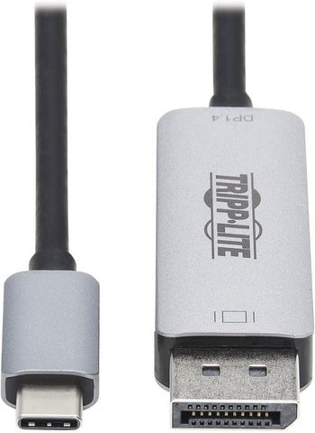 Tripp Lite USB-C to DisplayPort Adapter Cable, Thunderbolt 3 Compatible Cable Adapter USB C to DP M/M, DisplayPort 1.4, 8K UHD, 6 ft. (U444-006-DP8SE)