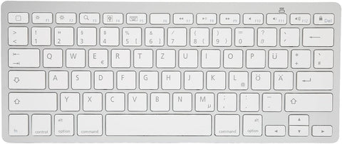 Keyboard, 78Keys German Layout Keyboard Ultra Slim Smart Keypad Portable Slient German Keyboard QWERTZ Layout, for iOS, for Android, for Windows