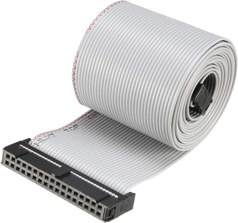 uxcell IDC Gray Wire Flat Ribbon Cable 34 Pins 128cm Length 2.54mm Pitch Type-B