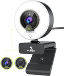 NexiGo N960E 1080P 60FPS Webcam with Light, Software Included, Fast AutoFocus, Built-in Privacy Cover, USB Web Camera, Dual Stereo Microphone, for Zoom Meeting Skype Teams Twitch